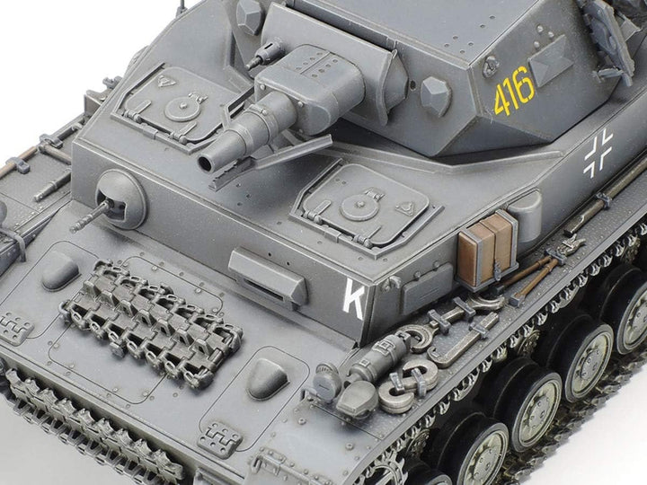 TAMIYA 35374-000 1:35 Deutscher Panzerkampfwagen IV Ausführung F L24/75mm, Modellbausatz, Plastikbau