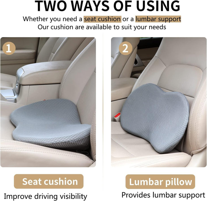 Autositzkissen,Ergonomisches Sitzkissen für Auto,Memory Foam Autositzauflage,keilkissen für Autositz