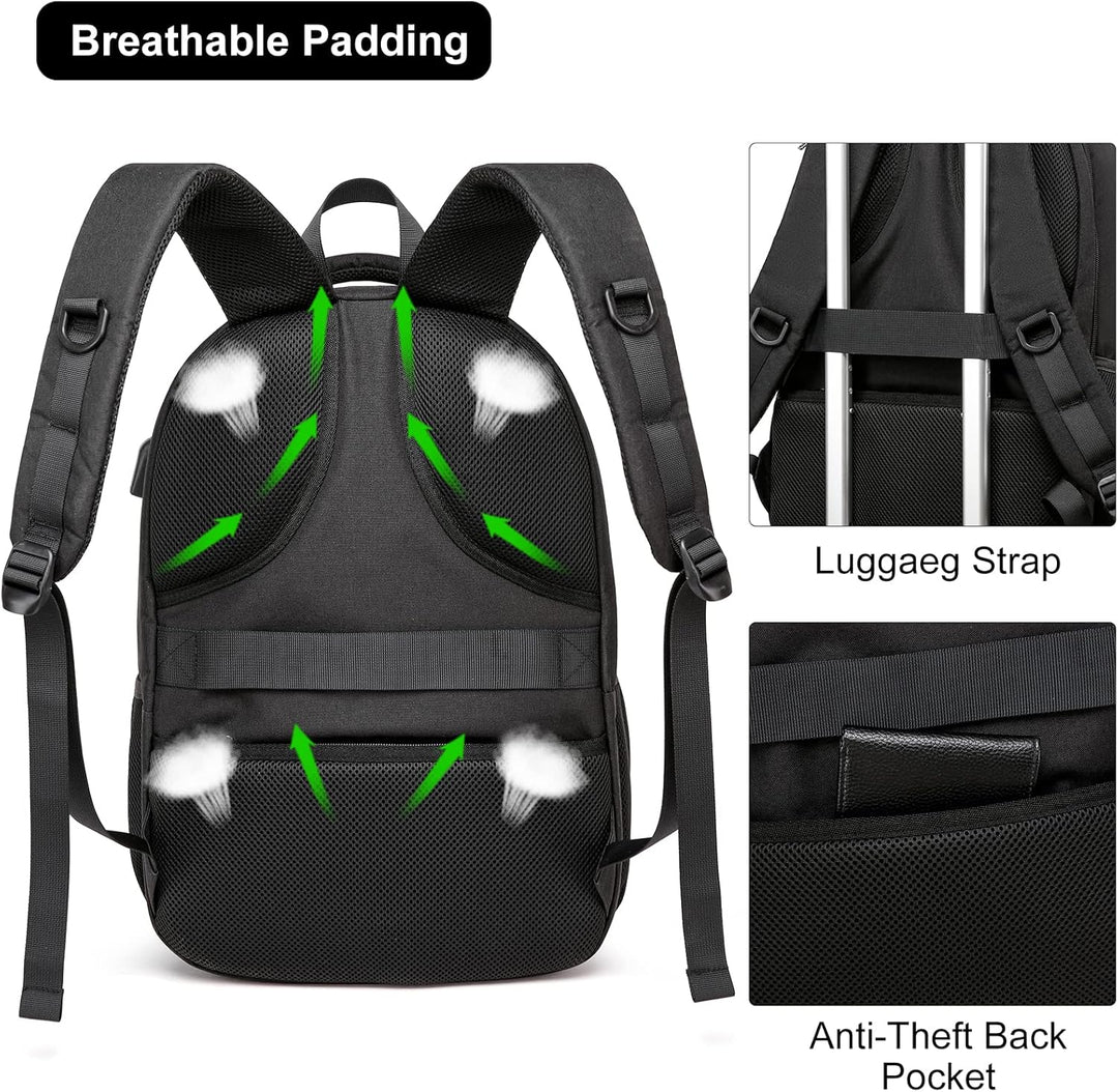 Rucksack Herren, Schulrucksack Jungen Mädchen Teenager, Wasserdicht Schulranzen für 15.6 Zoll Laptop