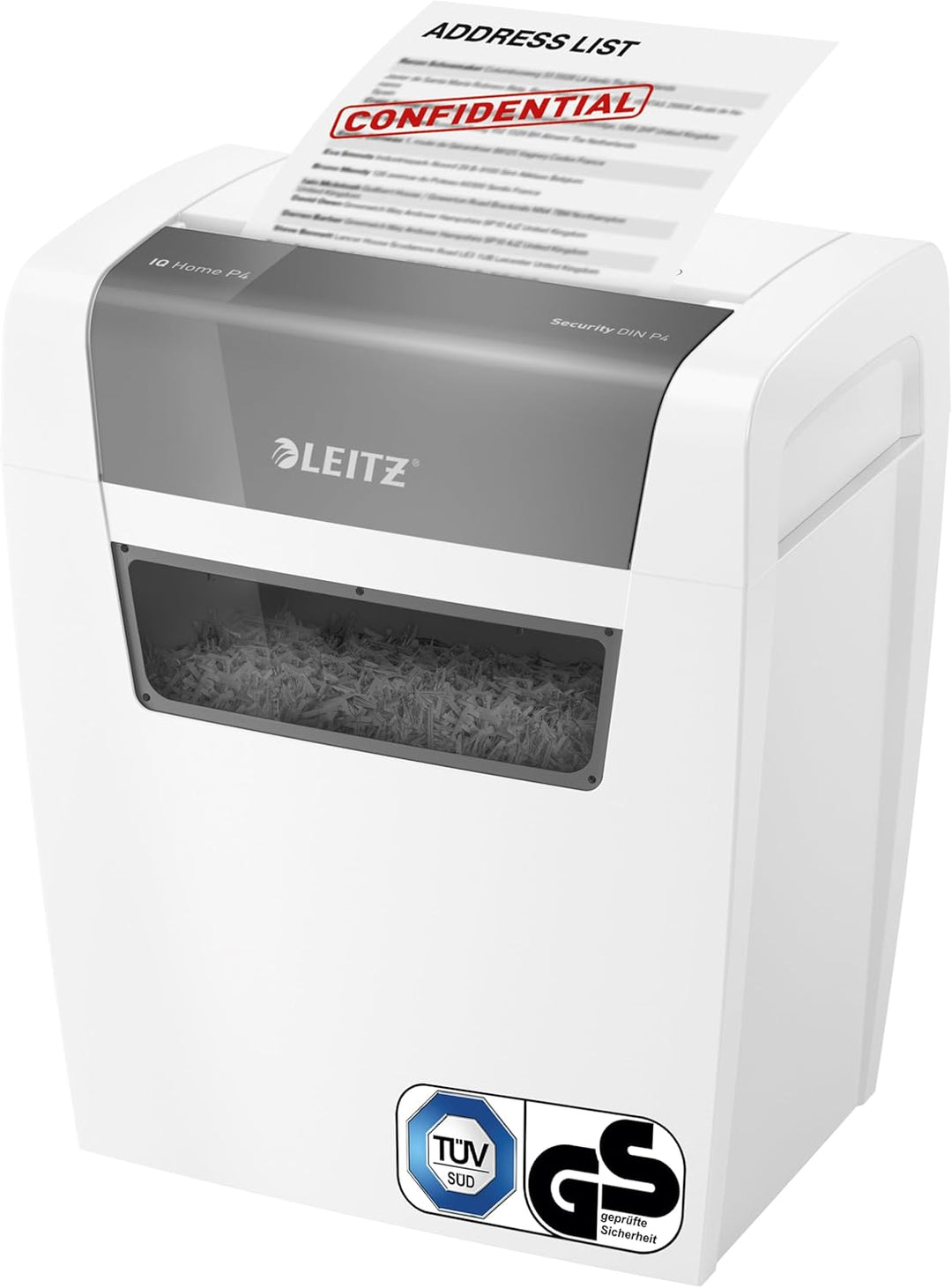 Leitz IQ Home Partikelschnitt Aktenvernichter P4, 7-6 Blatt (70-80 g/m²), 15 Liter Abfallbehälter, L