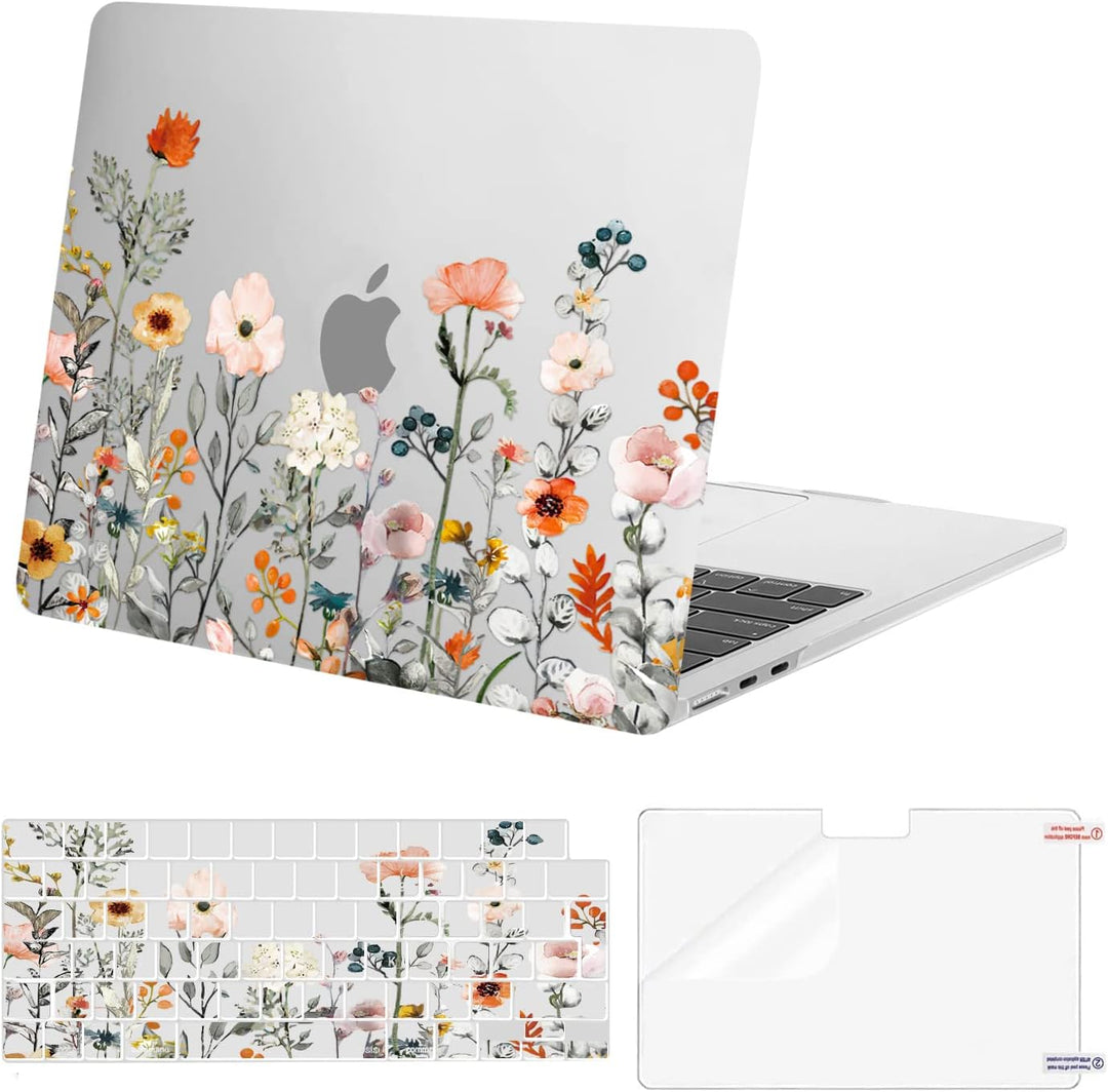 MOSISO Kompatibel mit MacBook Air 13 Zoll Hülle M4 M3 M2 2025 2024-2022 A3240 A3113 A2681, Gartenblu