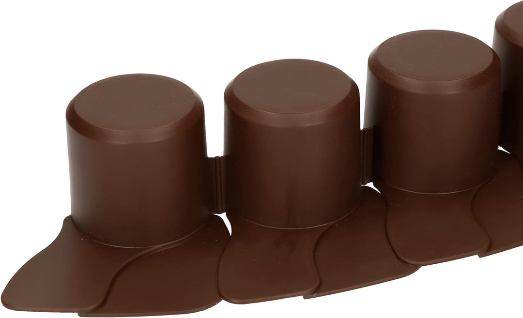 KOTARBAU® Garten-Palisade 60mm x 4,05m Braun zum Abgrenzen von Rasen und Gehwegen, Braun