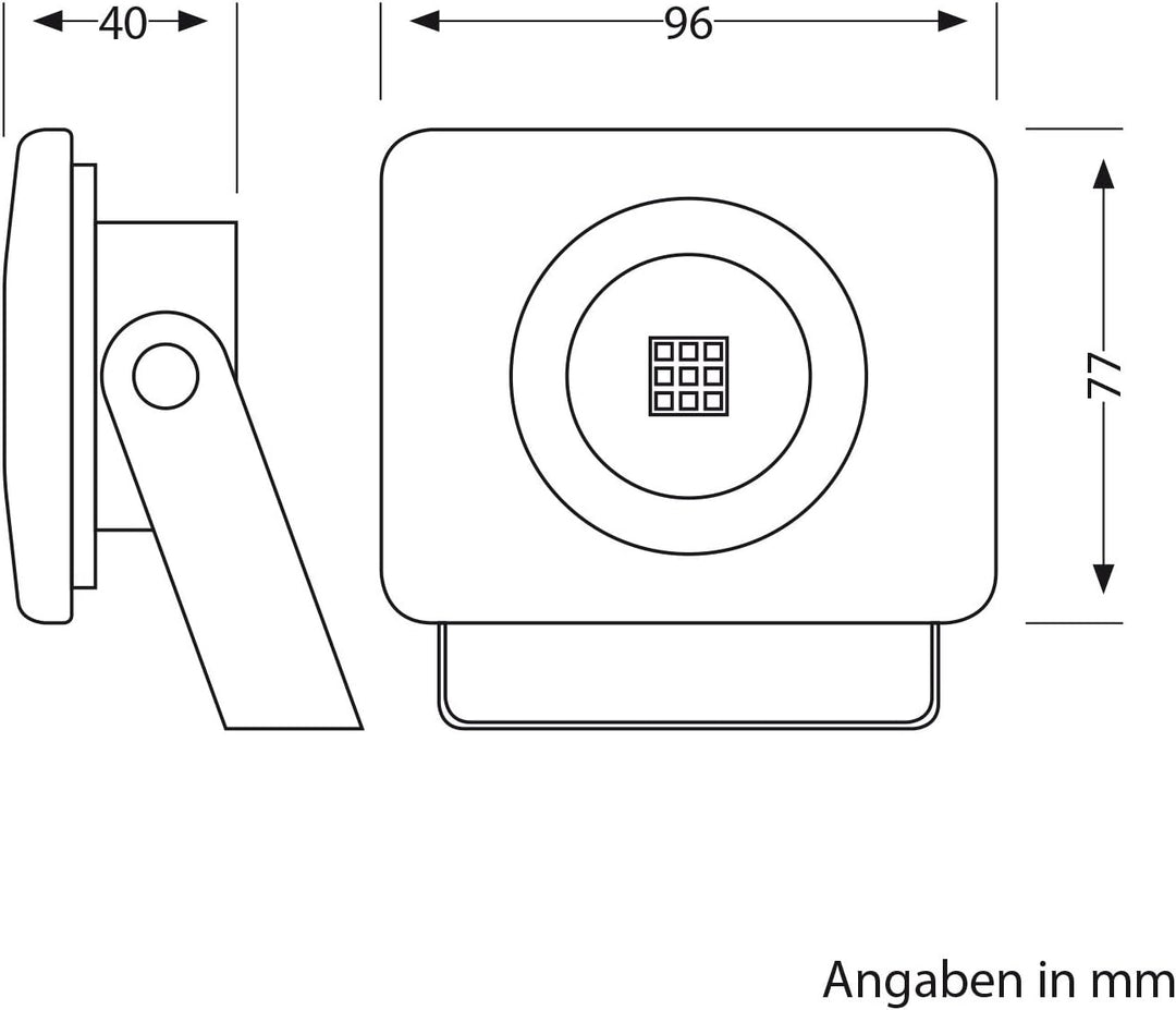 ledscom.de LED Gartenstrahler WEGA, Outdoor, IP44, Stecker, schwarz, 10 W, 935lm, warmweiss, 2 Stk.