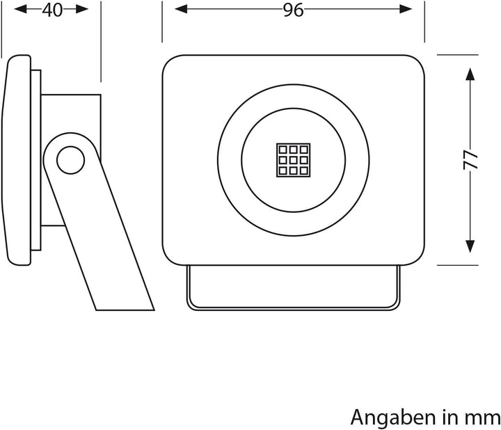 ledscom.de LED Gartenstrahler WEGA, Outdoor, IP44, Stecker, schwarz, 10 W, 935lm, warmweiss, 2 Stk.