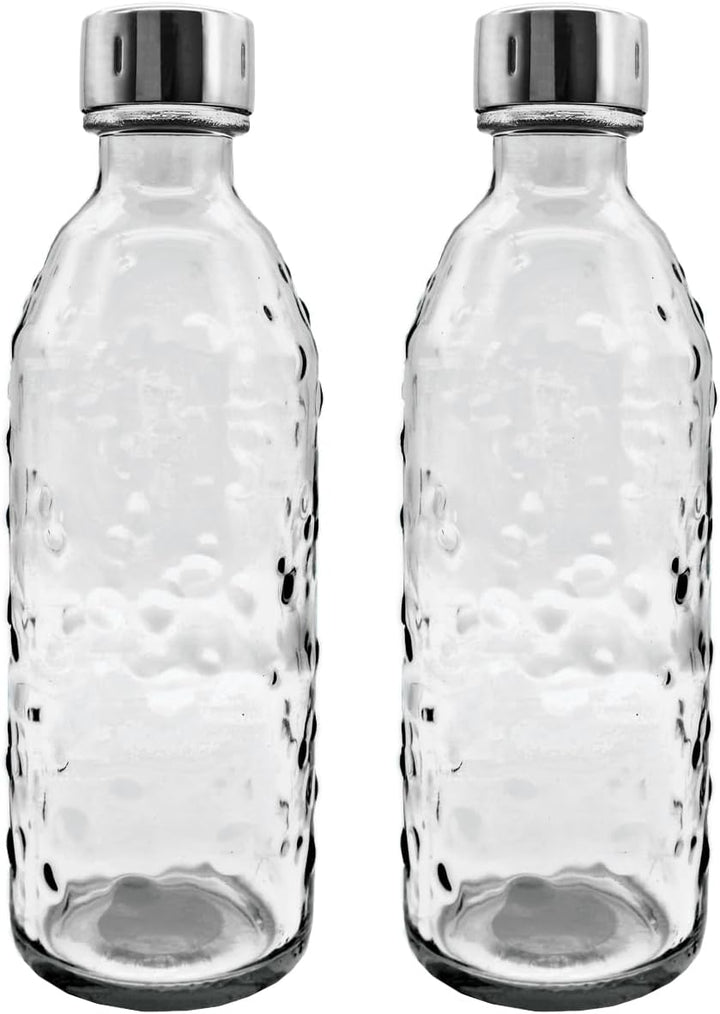 Glasflasche (Doppelpack) für Wassersprudler (SodaStream*,Aarke*,uvm.) 0,7 l mit TWIN SECURE