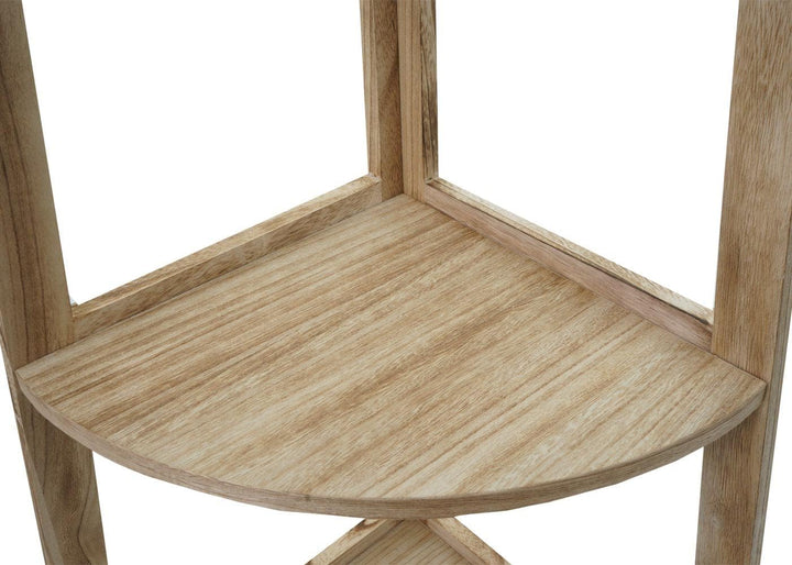 Mendler Eckregal HWC-K44, Regal Standregal Wohnregal, 3 Ablagen, 80x37x37cm MDF aus Paulownia MVG-Ze