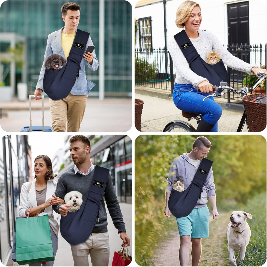 Cuby Hundetragetuch für Hunde und Katzen, wendbar, für Haustiere, Papoose Bag, weiche Tasche und Tra