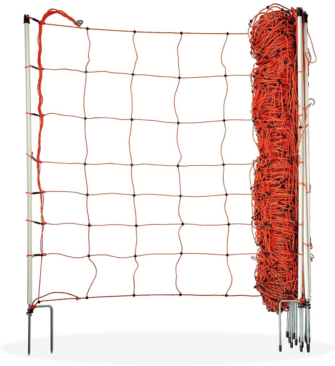 horizont Hundezaun easy für grössere Hunde, Höhe 90 cm, Länge 50 m, mit Doppelspitze, Hundenetz, Ele