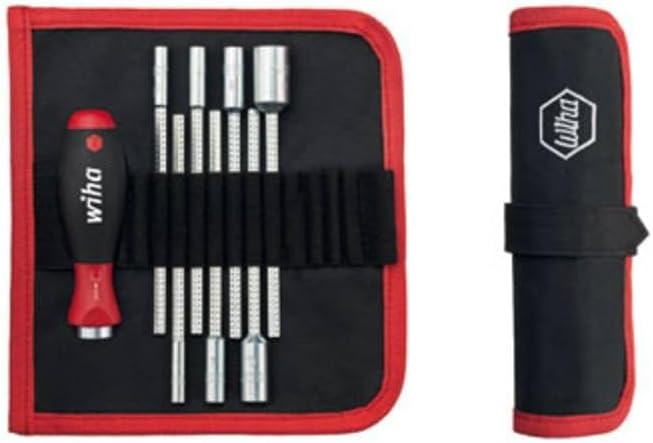 Wiha Schraubendreher mit Wechselklingen Set SYSTEM 6 (27712), 9 tlg. für tiefliegende Schrauben, Inn
