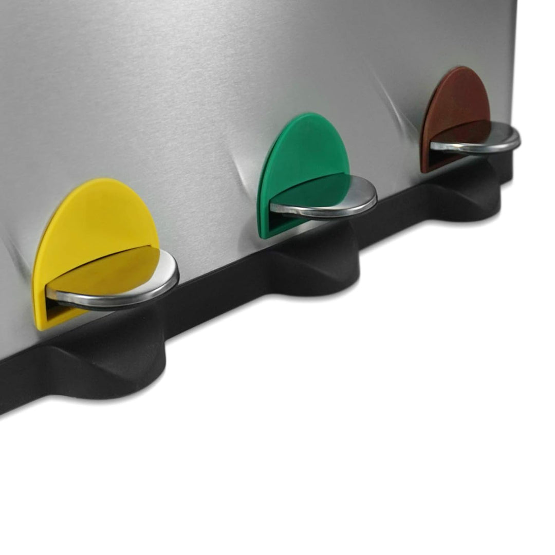 Jago® Mülleimer – 16/24/45/60 Liter - 2 oder 3 fächer, Edelstahl, mit Inneneimer, Handgriff, Deckel,