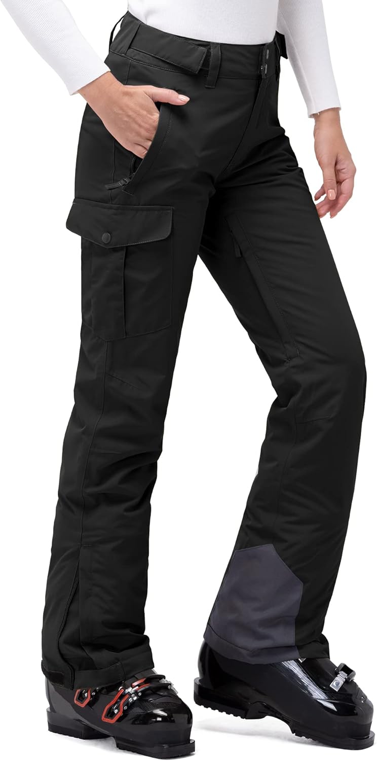 33,000ft Damen Skihose Outdoorhose Wasserdicht Winddichte Softshellhose Warme Gefütterte Thermohose