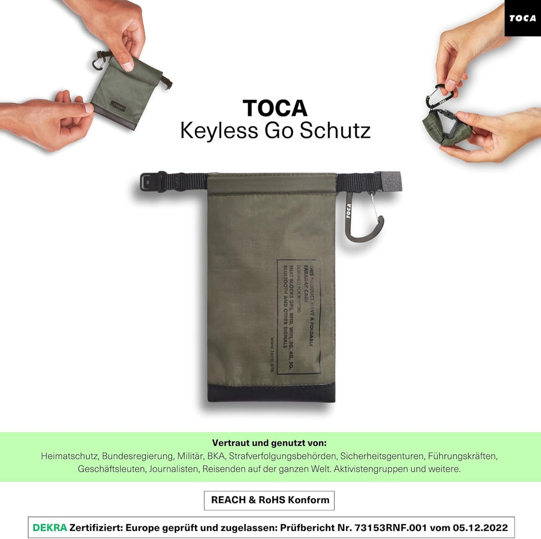 TOCA No Signal Sleeve - RFID-Blocker & Anti-Tracking Faraday-Tasche, Datenschutz Handy-Hülle, Laptop