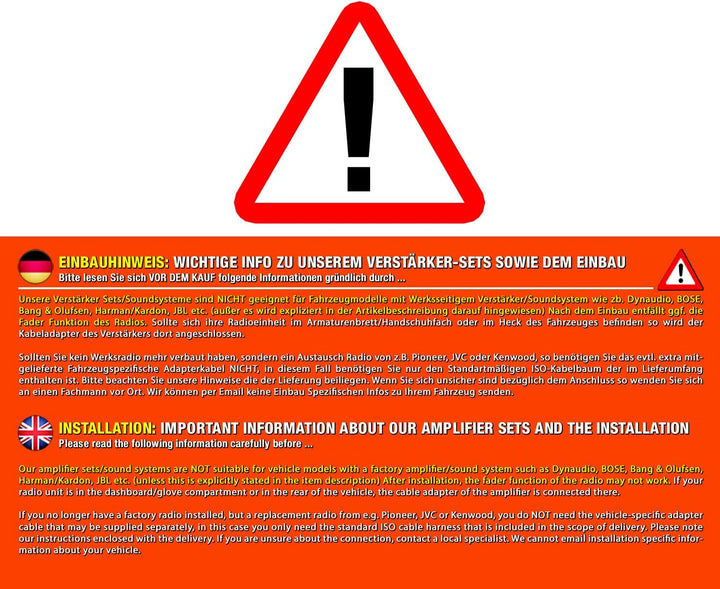 PHONOCAR PH284D Auto/KFZ Kompakt Plug & Play Upgrade Verstärker/Endstufe kompatibel mit CITROEN II -