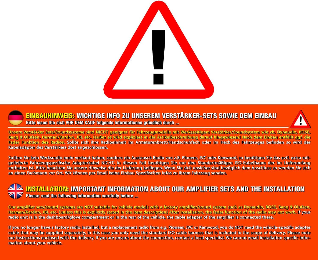 Pioneer GM-D1004 Auto/KFZ Kompakt Plug & Play Upgrade Verstärker/Endstufe kompatibel mit Citroen III