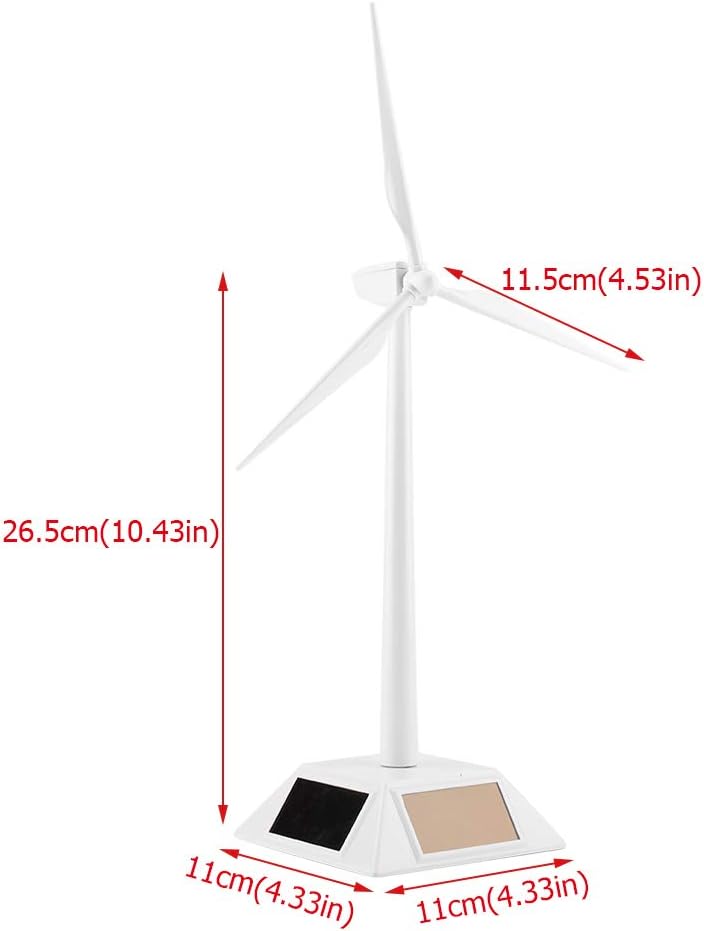 Raguso Windmühle Modell Mini Windmühle Modell Solarbetriebenes Desktop-Dekor Kindergeschenke