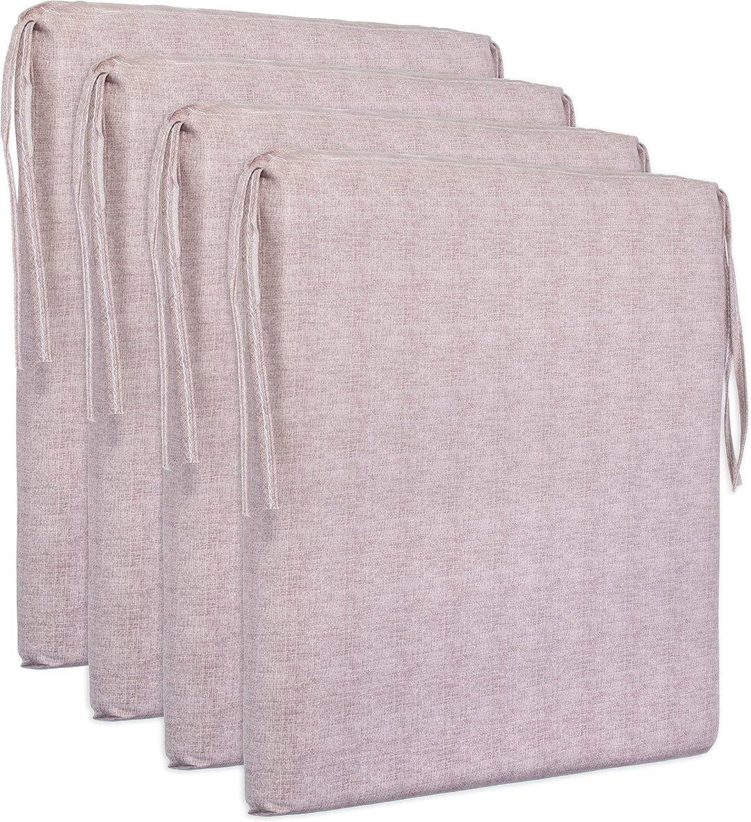 Brandsseller 4er Set Sitzkissen 40 x 40 cm Stuhlauflage Sitzauflage mit Bindebändern Klettverschluss
