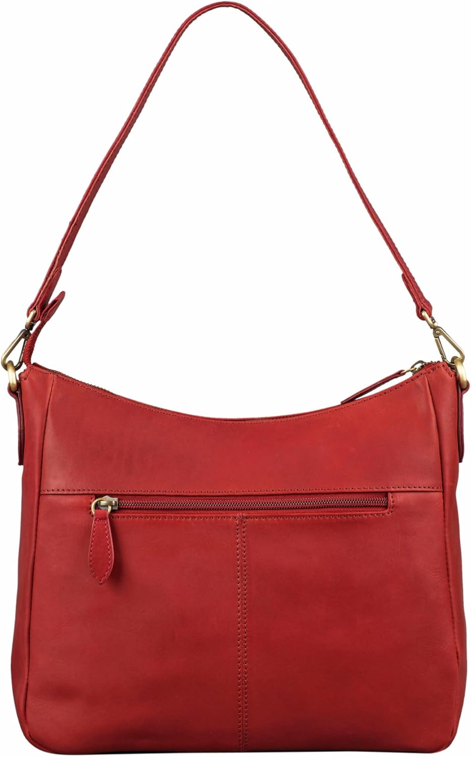 Benthill Damen Tasche Leder - Handtasche aus echtem Rindsleder - Umhängetasche mit Reissverschluss -