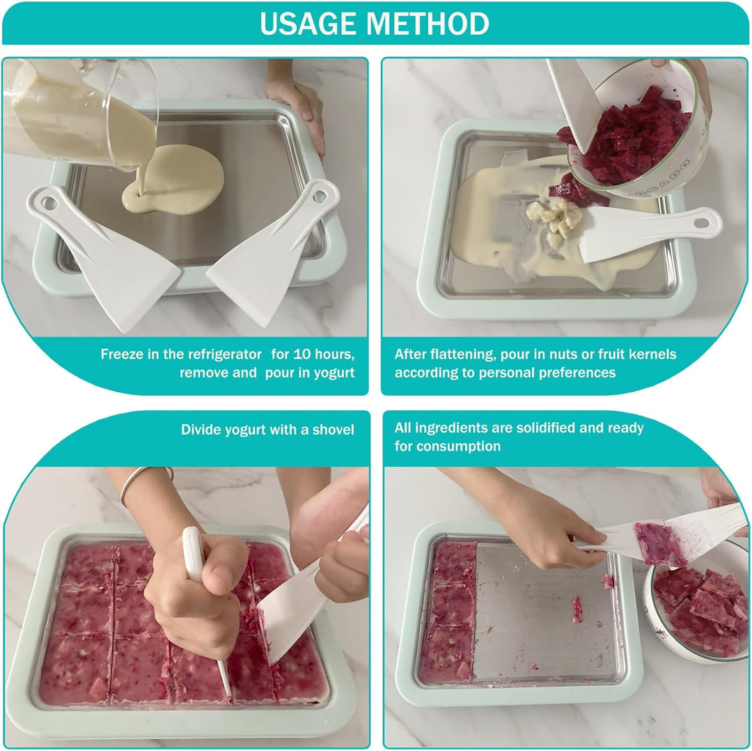 DBREAKS Eiscreme Roller Maker Pan, Eisplatte, Ice Cream Rolls Maker, Ice Rolls Maschine, Hausgemacht