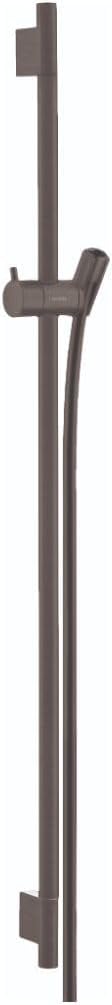 hansgrohe Duschstange Unica' S Puro 0,90m mit Brauseschlauch 1,60m, Brushed Black Chrome Brushed Bla