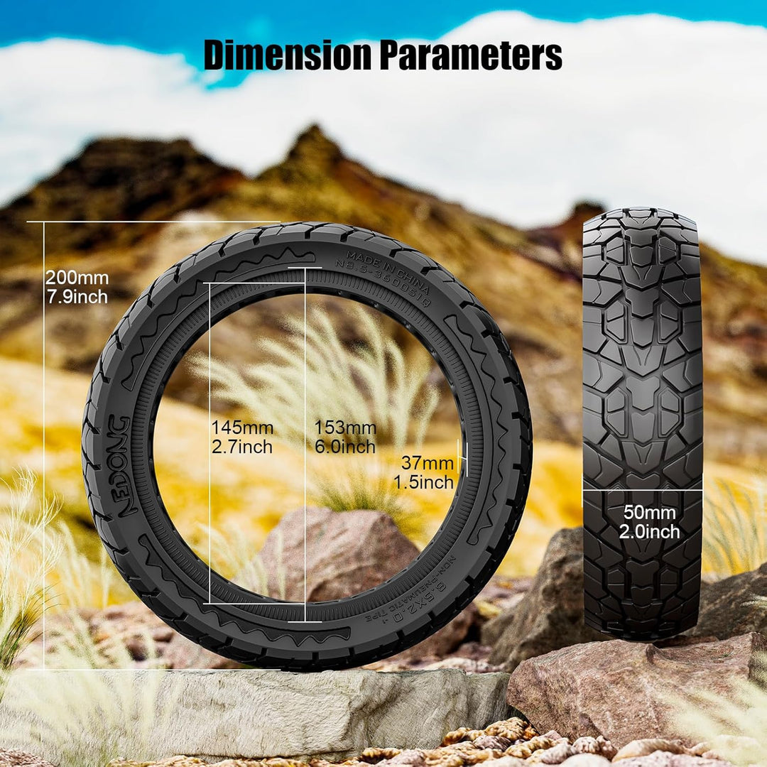 OUXI 8,5 Zoll E-Scooter Off-Road Reifen für Xiaomi Pro 2/M365 / M365 Pro/1S /3/3 Lite/Essential und