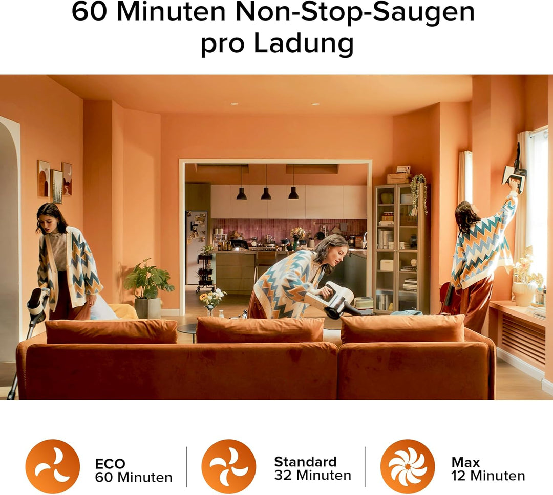 roborock H5 Akku Staubsauger - 158AW Saugleistung, 120.000 RPM, Leichtes Design (1,55 kg), 60 Min Ak