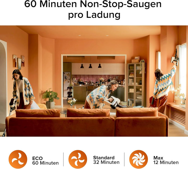 roborock H5 Akku Staubsauger - 158AW Saugleistung, 120.000 RPM, Leichtes Design (1,55 kg), 60 Min Ak