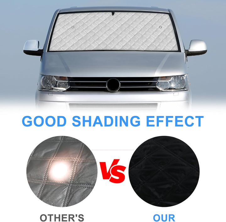 Sonnenschutz Auto Frontscheibe Ersatz für VW T5 T6, 8PCS Sonnenschutz Windschutzscheiben Schutz Set,