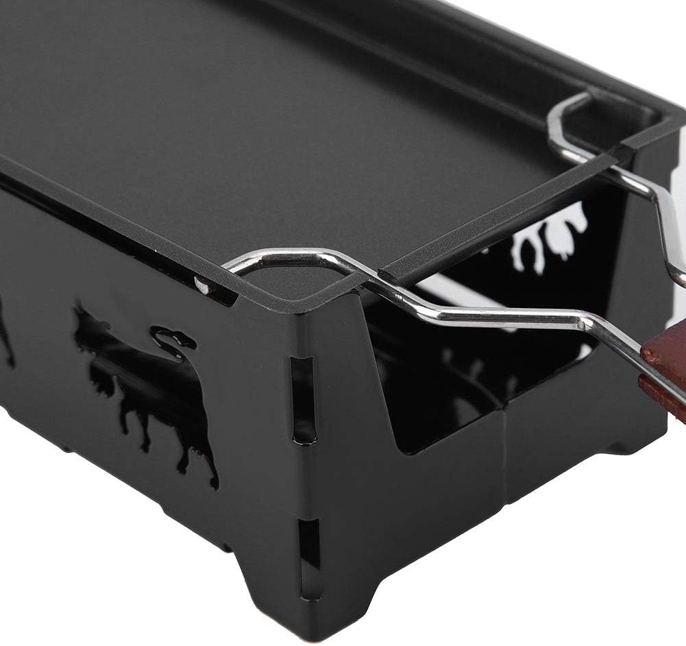 MAGT Mini Raclette Grill, Antihaft-Käse Raclette Rotaster Ofen Mit Klappbarem Holzgriff, Tischgrill