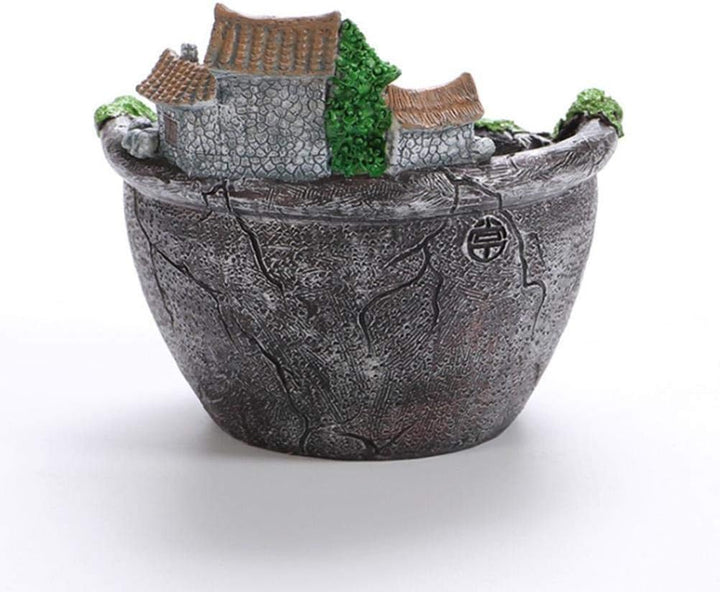Tianbi Kreativer Pflanzentopf, Blumenpflanzen Sukkulenter, DIY Sukkulententopf mit süssem Haus,Mini