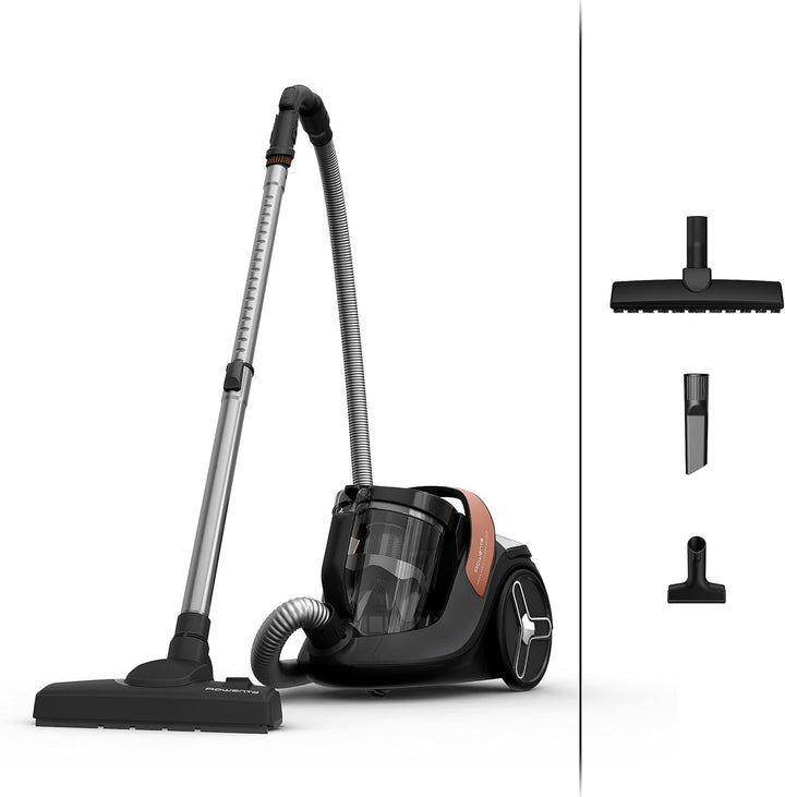 Rowenta RO7C30 Green Force Cyclonic Effitech | Bodenstaubsauger ohne Beutel | Schwarz/Terracotta | 5