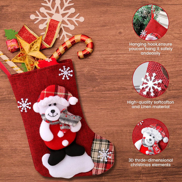 YUTUY Weihnachtsstrumpf Set 8 Stück Set,Gross Nikolausstiefel Nikolausstrümpfe sind Weihnachtsdekora