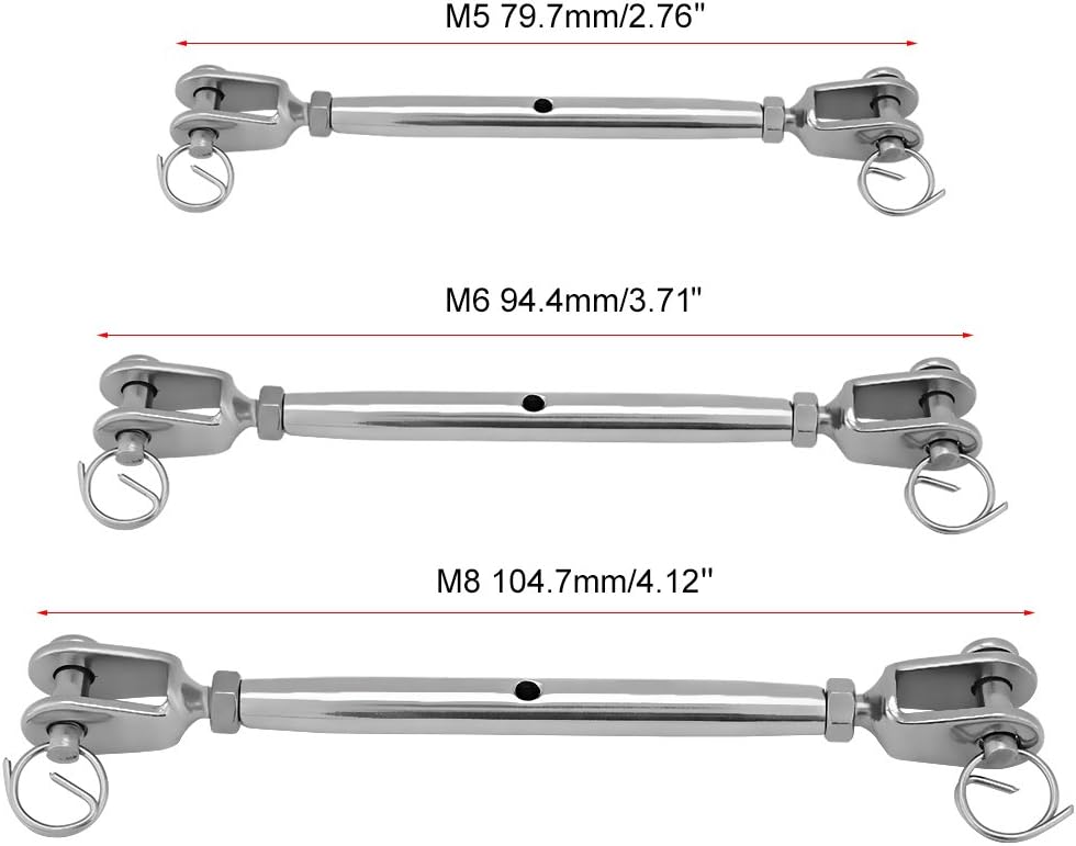 Spannschloss, Spannschloss mit Geschlossener Backe aus Edelstahl 304 Takelageschraube M5 M6 M8 M10 M