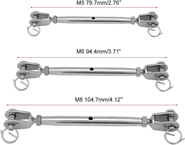 Spannschloss, Spannschloss mit Geschlossener Backe aus Edelstahl 304 Takelageschraube M5 M6 M8 M10 M
