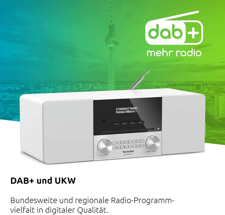TechniSat DIGITRADIO 3 - Stereo DAB Radio Kompaktanlage (DAB+, UKW, CD-Player, Bluetooth, USB, Kopfh
