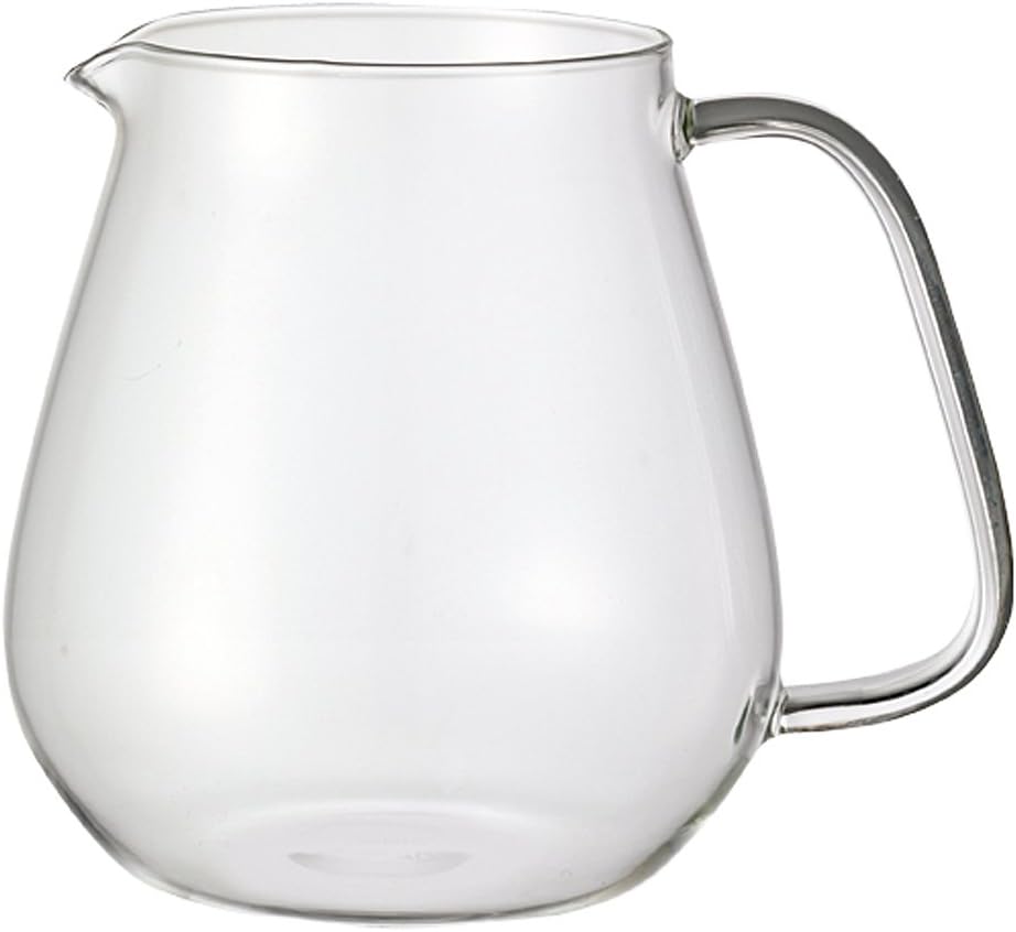 Kinto Unitea One Touch Teekanne aus Edelstahl, 720 ml, hitzebeständige Glas-Teekanne mit Edelstahlsi