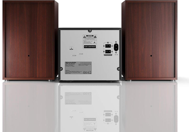 SHARP XLB512BR Mirco-Soundsystem 45W (UKW/FM-Radio, Bluetooth, USB, CD, MP3), braun Mikrosoundsystem