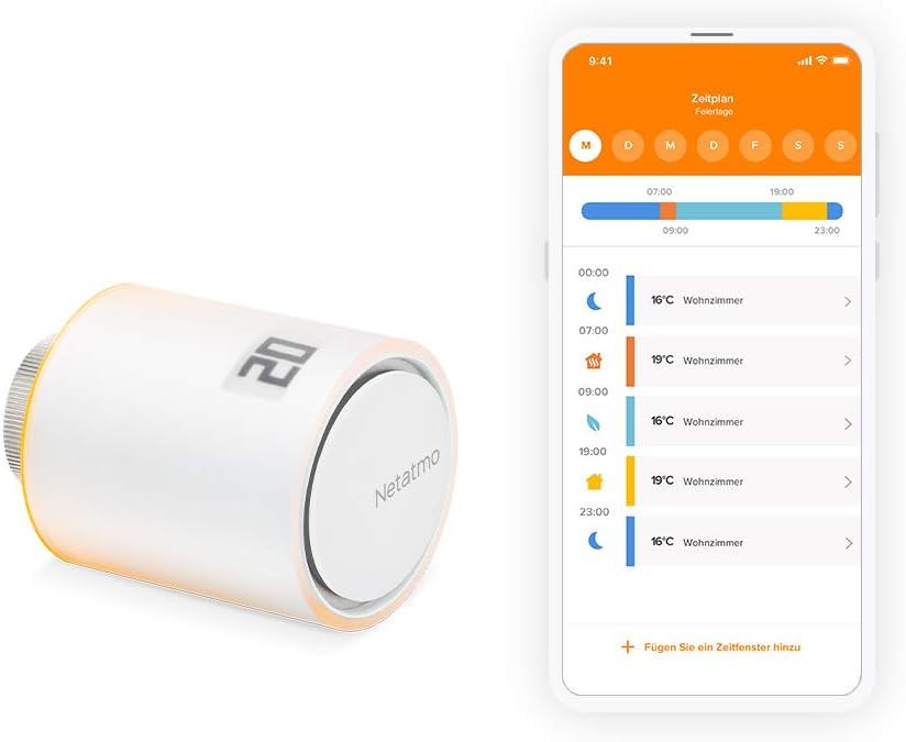Netatmo Smartes Heizkörperthermostat WLAN, Zusatzmodul für das Smarte Heizkörperthermostate Starterp