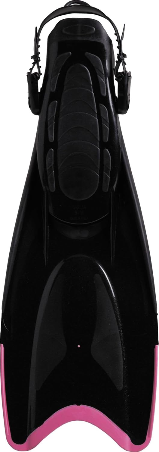 Cressi Palau Saf Fins Einstellbare Kurze Flossen zum Schwimmen und Schnorcheln Schwarz/Rosa Lange Fl