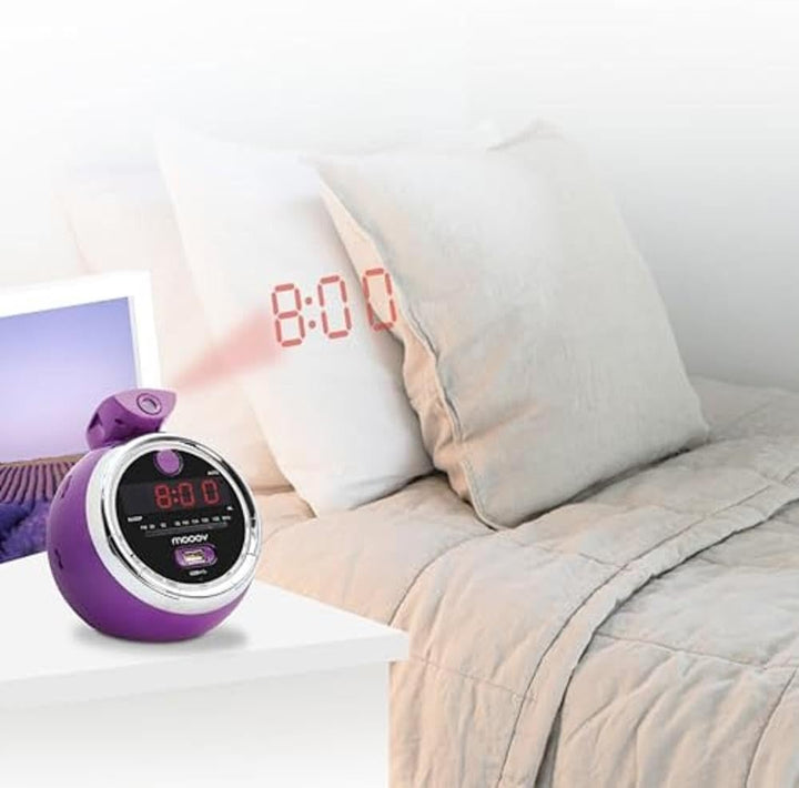 Metronic Radiowecker Projektion, Violett, Normal, Violett