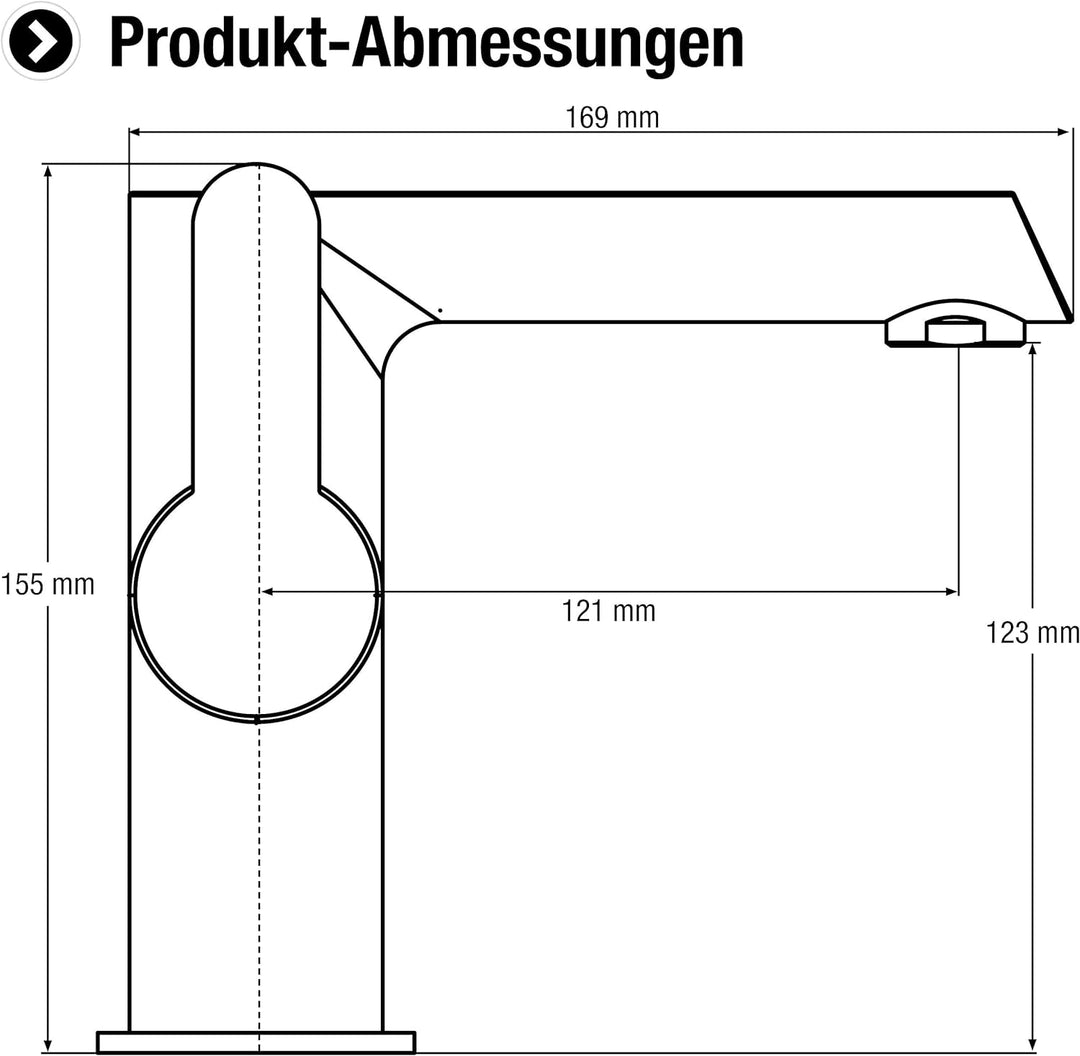 Cornat Waschtisch-Einhebelarmatur "Semme" - Verchromter Messingkörper - Mühelose Schaftbefestigung -