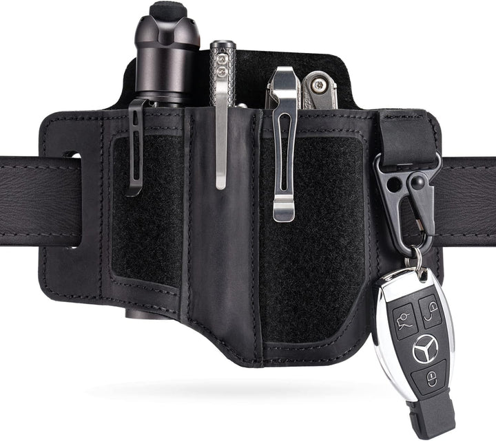 VIPERADE PL3 Multitool Scheide Lederscheide mit DIY Patch Bereich,EDC Taschen Organizer für Herren f