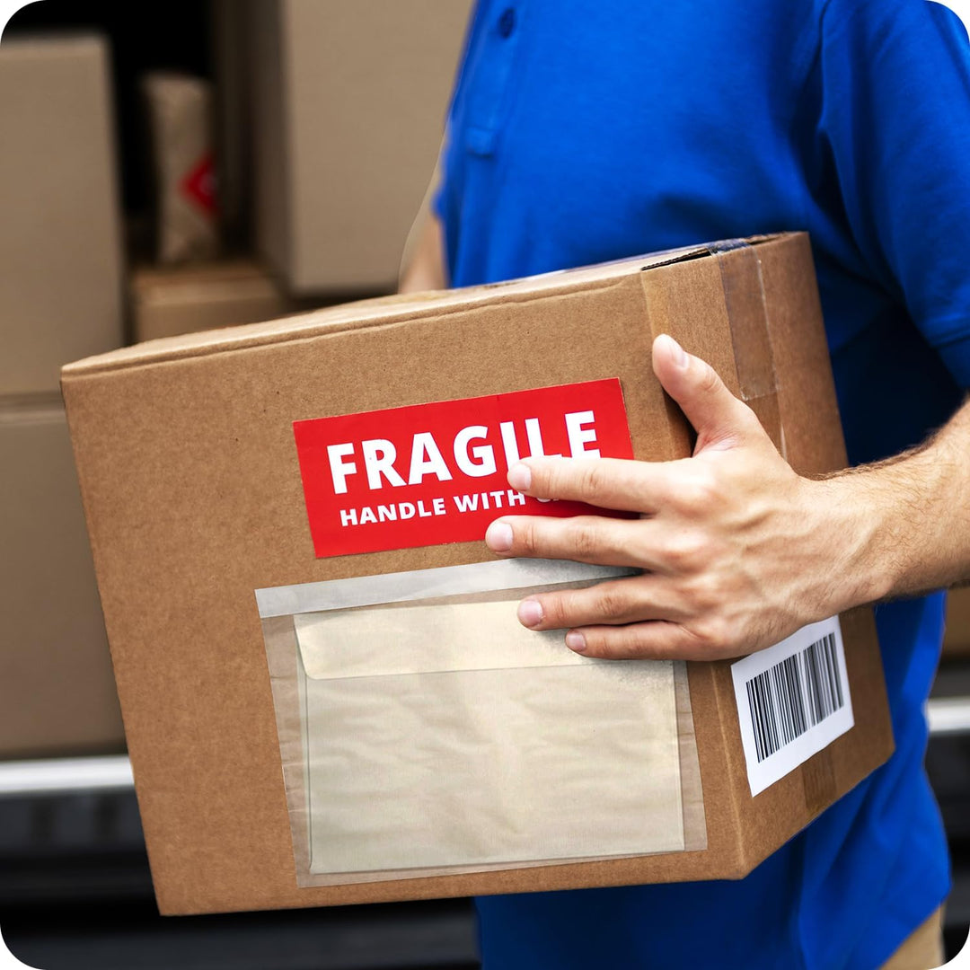 Netuno 500 transparente selbstklebende Lieferscheintaschen DIN C5 24 x 18,1 cm Dokumententaschen für