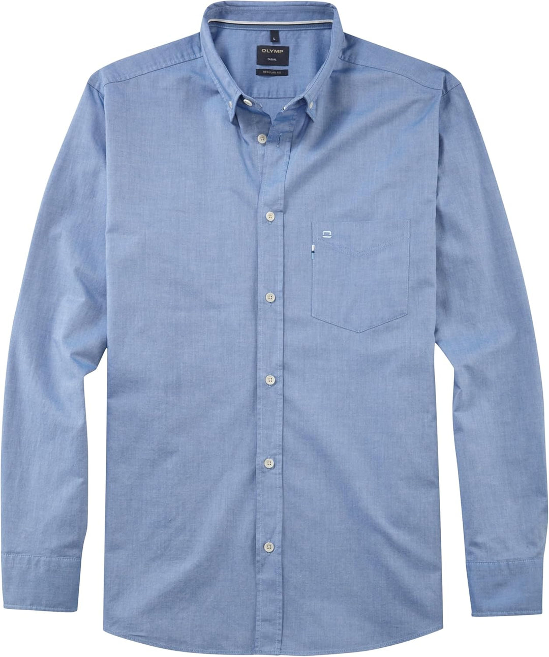 OLYMP Herren Freizeithemd Langarm Casual,Oxfort,Regular fit,Button-Down-Kragen,bleu 11,XXL