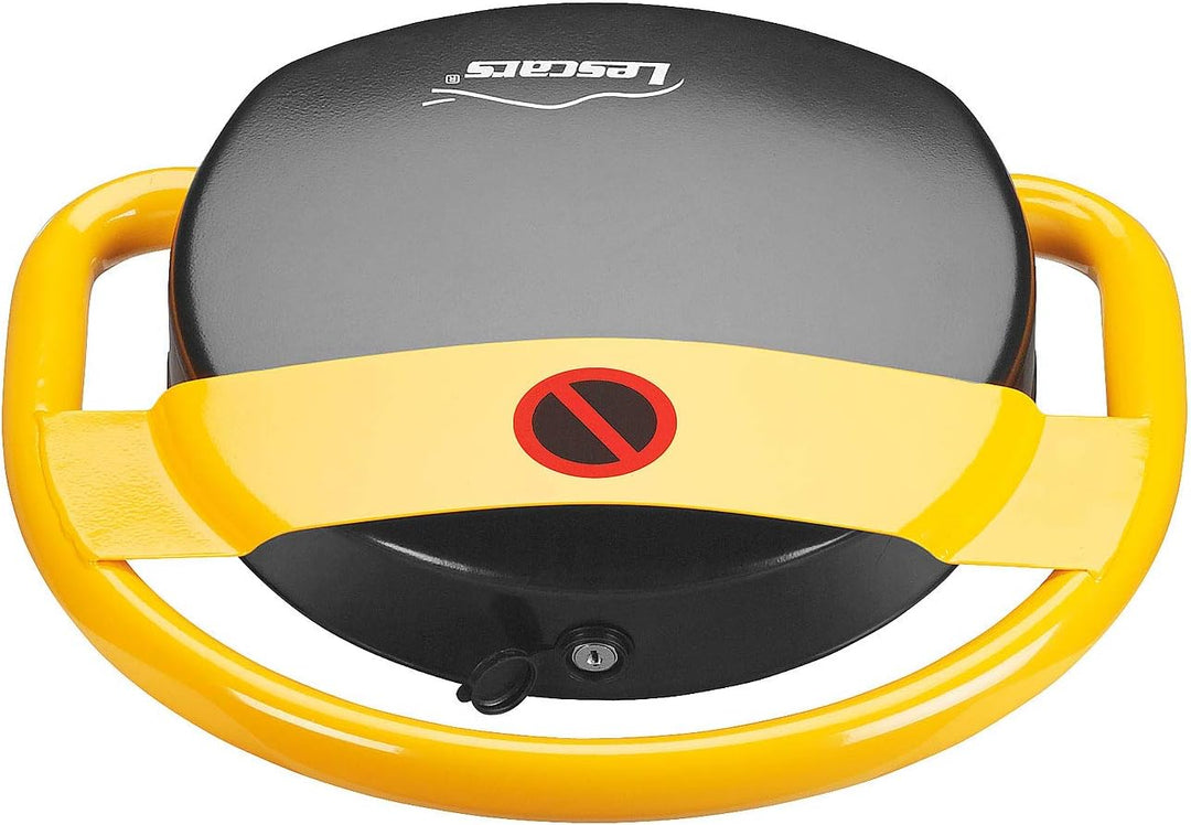 Lescars Parkplatzwächter: Automatische Parkplatzsperre mit Akku & Fernbedienung (Parkplatzabsperrung