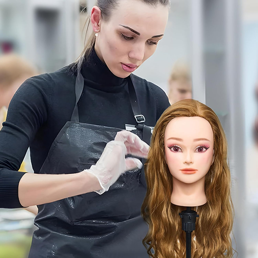 FGXY 80% Haartraining Kopf, Modell Frisur Set Werkzeuge und Feste Klammern und Unsichtbare Haarcurle