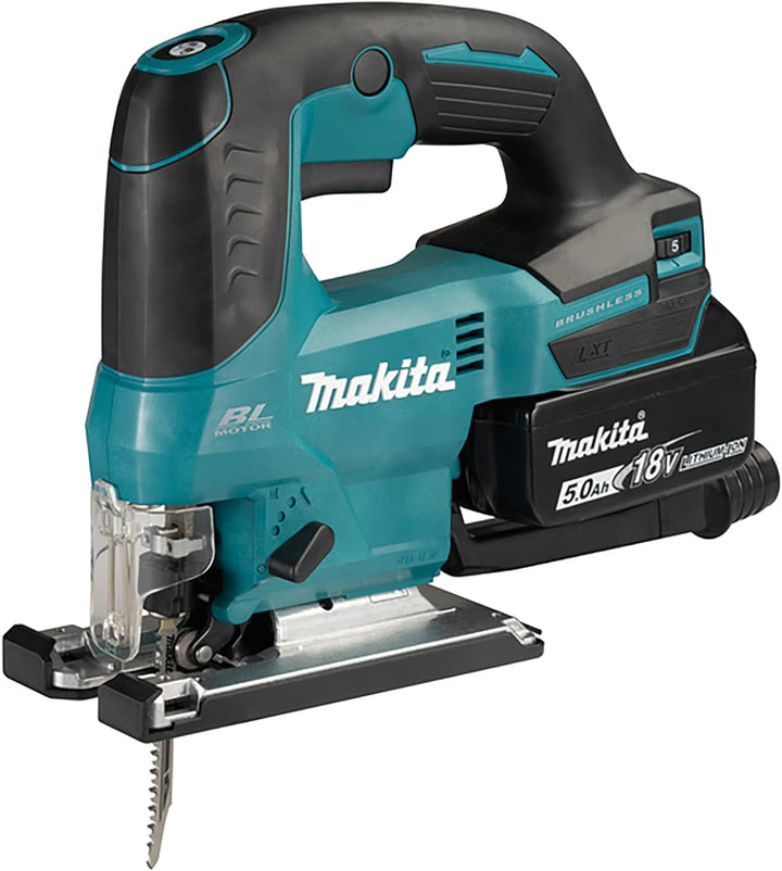 Makita DJV184RTJ 18V Li-Ion LXT Brushless Puzzle komplett mit 2 x 5,0 Ah Akkus und Ladegerät im Makp