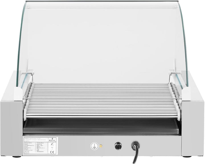 Royal Catering Hot Dog Grill Hot Dog Maschine Hot Dog Maker (11 Rollen, Platz für 20 Würstchen, 2.20