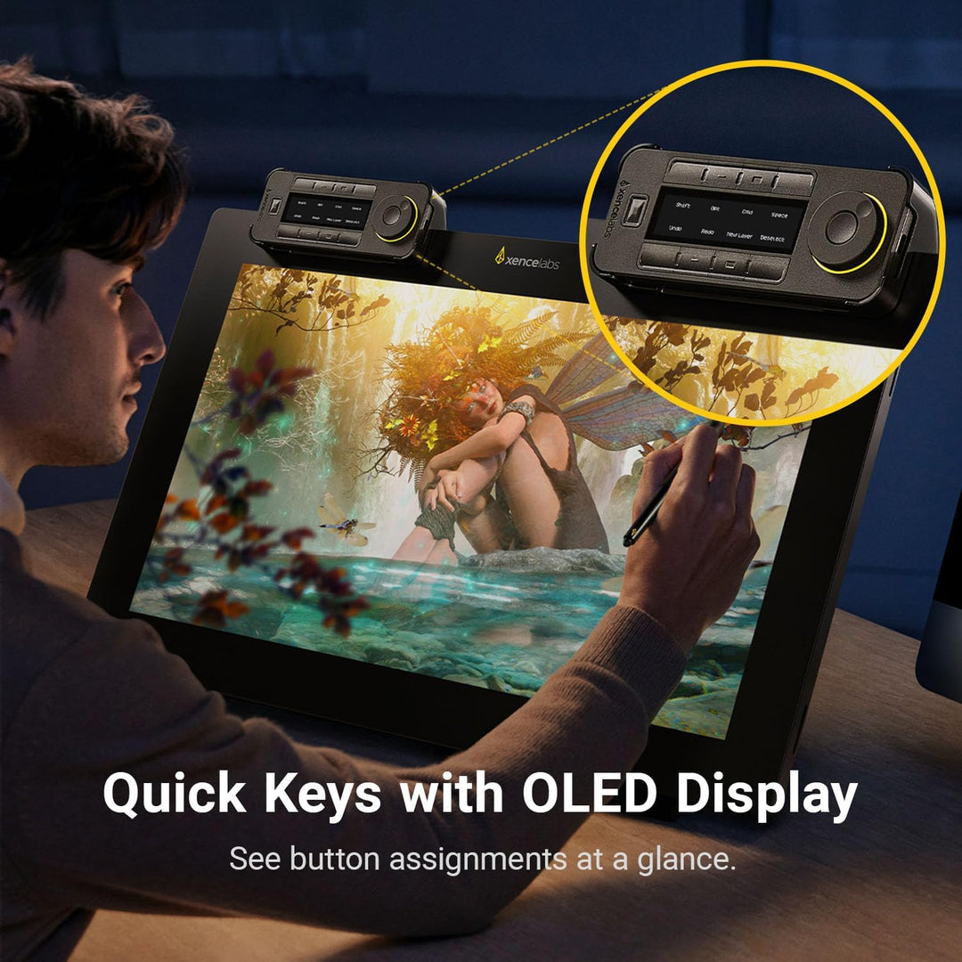 Xencelabs Pen Display 24 Grafiktablett 4K Professionelle 99% Adobe RGB Zeichenmonitor Zeichentablett