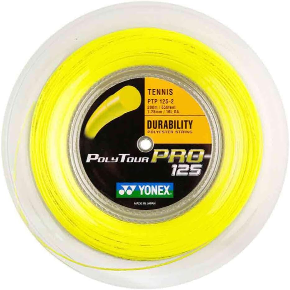YONEX Poly Tour Pro 200M Gelb Tennis Saitenrolle 200m Monofil Gelb 200 m, 200 m