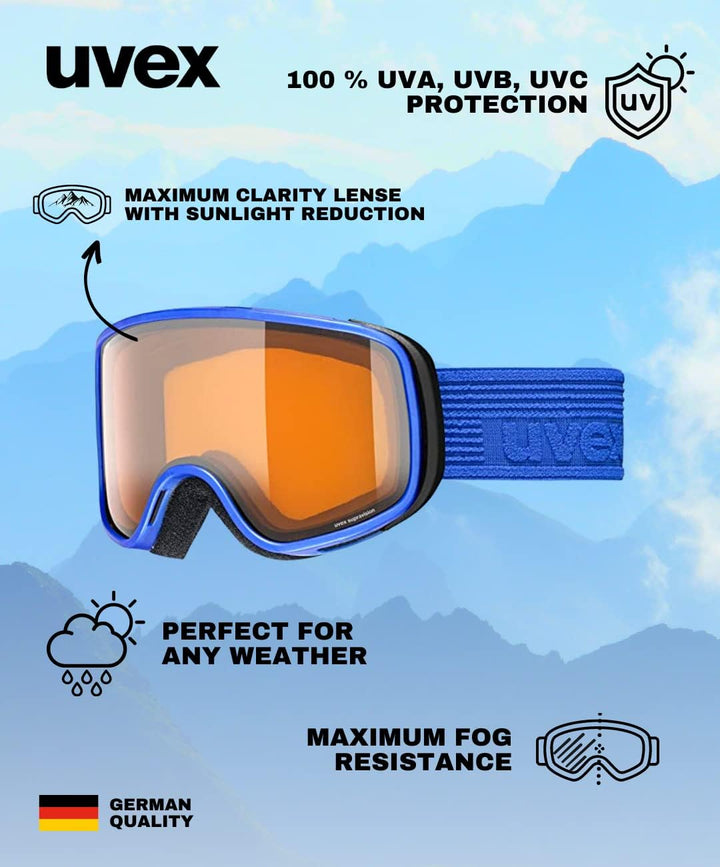 uvex scribble LG - Skibrille für Kinder - konstrastverstärkend - vergrössertes, beschlagfreies Sicht